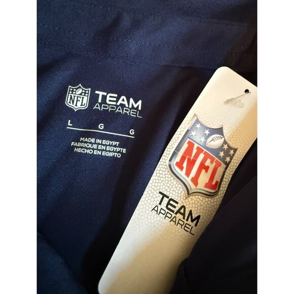 Chicago Bears Polo Shirt Men L Navy Blue Knit NFL Team Apparel New With Tag - Picture 6 of 6